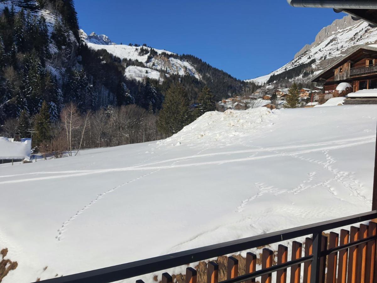 Le Borderan Apartment La Giettaz Bagian luar foto
