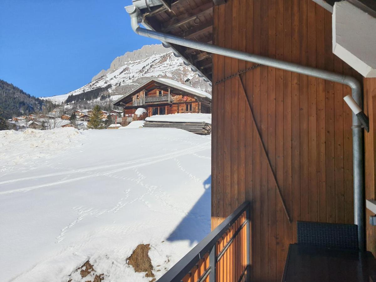 Le Borderan Apartment La Giettaz Bagian luar foto